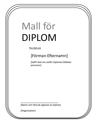 Diplom mall